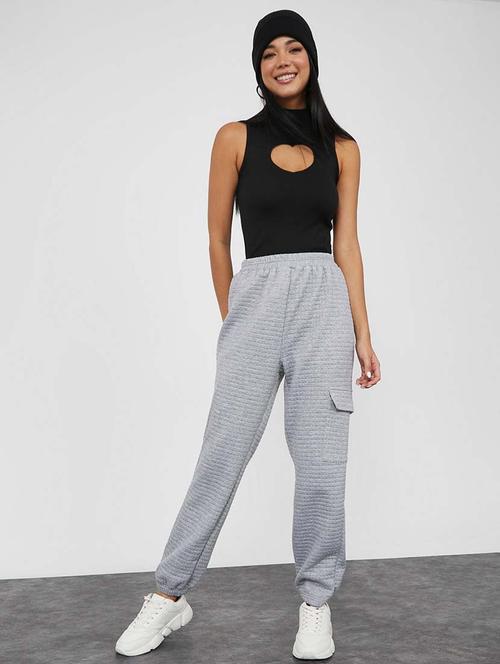 grey solid polyester jogger - 19497129 - Very Small Image - 1