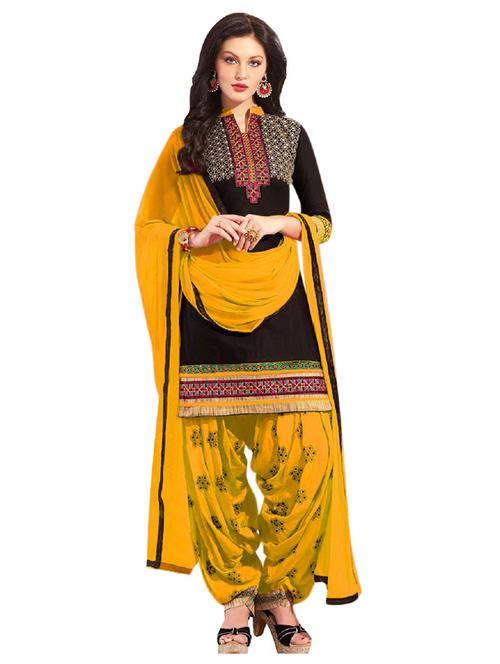 embroidered unstitched patiyala suit set - 19497217 - Very Small Image - 1