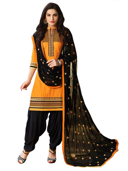 embroidered unstitched patiyala suit set - 19497221 - Very Small Image - 1