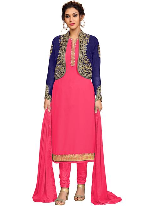 embroidered unstitched suit combo - 19497238 - Very Small Image - 1