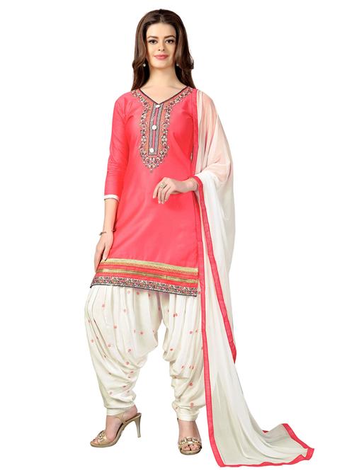 embroidered unstitched patiyala suit set - 19497240 - Very Small Image - 1