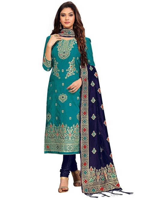 self design unstitched suit set - 19497303 - Very Small Image - 1