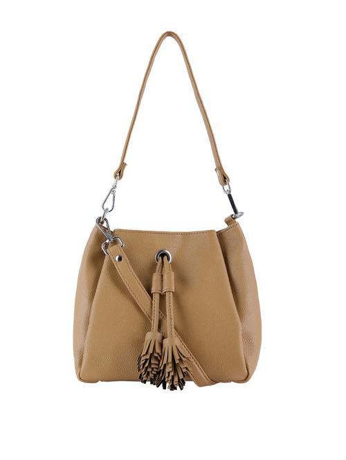 nude leatherette (pu) sling bag - 19497406 - Very Small Image - 1