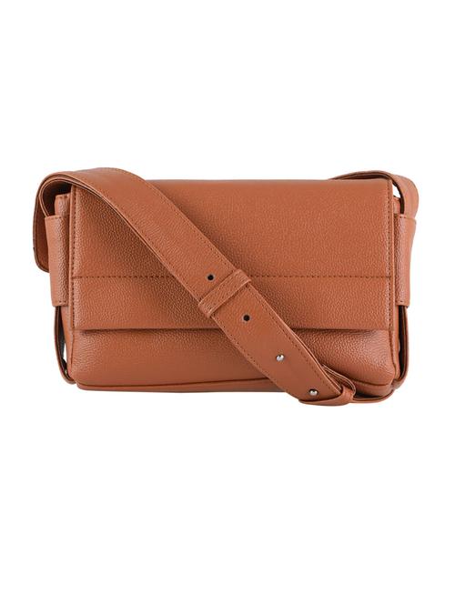 orange leatherette (pu) sling bag - 19497407 - Very Small Image - 1