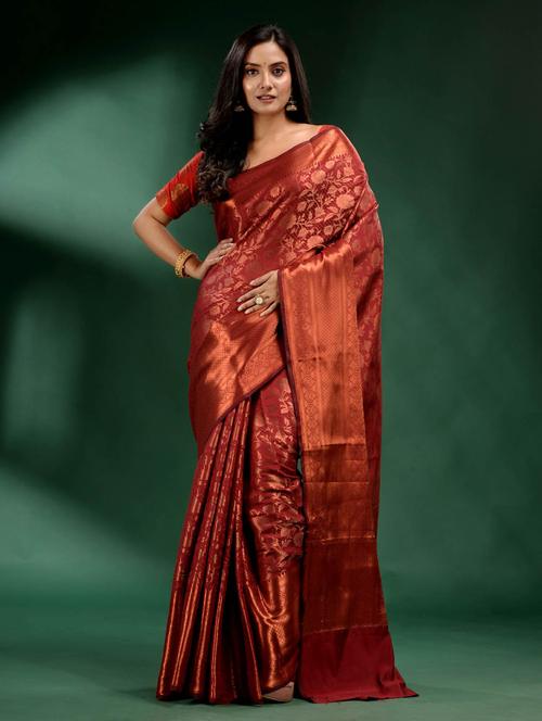 self design woven saree - 19497854 - Very Small Image - 1