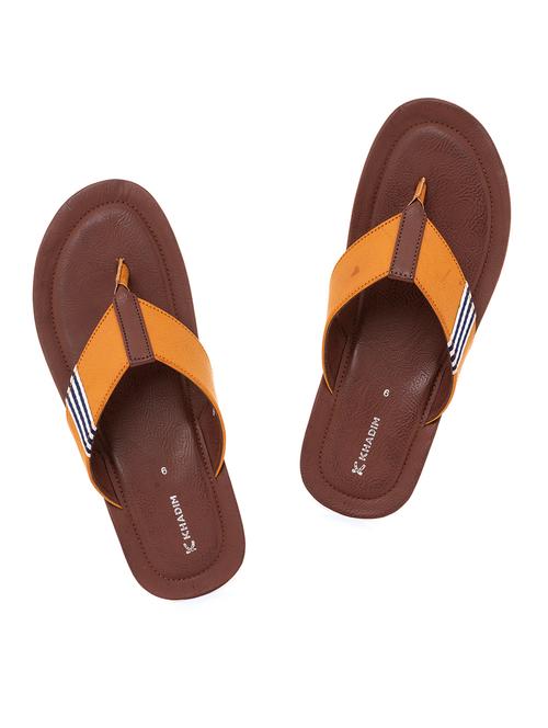 brown synthetic & mesh slip on flip flops - 19500610 - Very Small Image - 1
