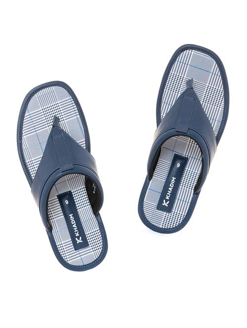 navy synthetic & mesh slip on flip flops - 19500631 - Very Small Image - 1