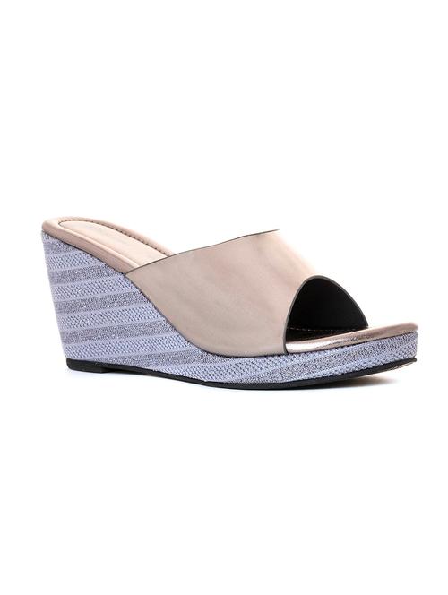 grey synthetic slip on sandals - 19500706 - Very Small Image - 1