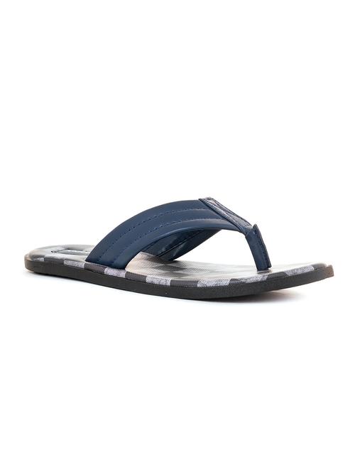 navy synthetic & mesh slip on flip flops - 19500997 - Very Small Image - 1