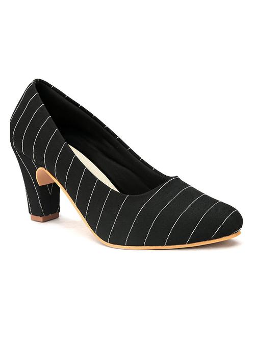 black synthetic slip on pumps - 19501107 - Very Small Image - 1