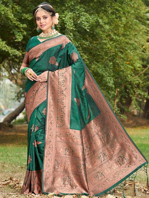 women's banarasi saree - 19501673 - Very Small Image - 1