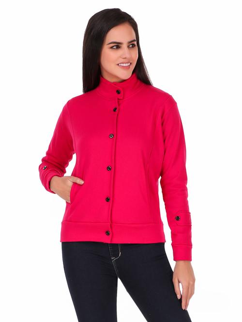 pink high neck regular jacket - 19503872 - Very Small Image - 1
