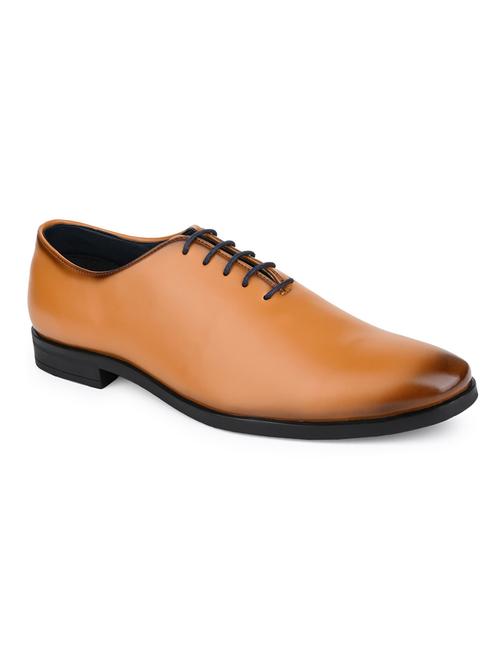 tan leatherette laceup oxfords - 19503988 - Very Small Image - 1