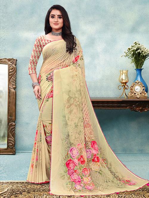 self design saree with blouse - 19504726 - Very Small Image - 1