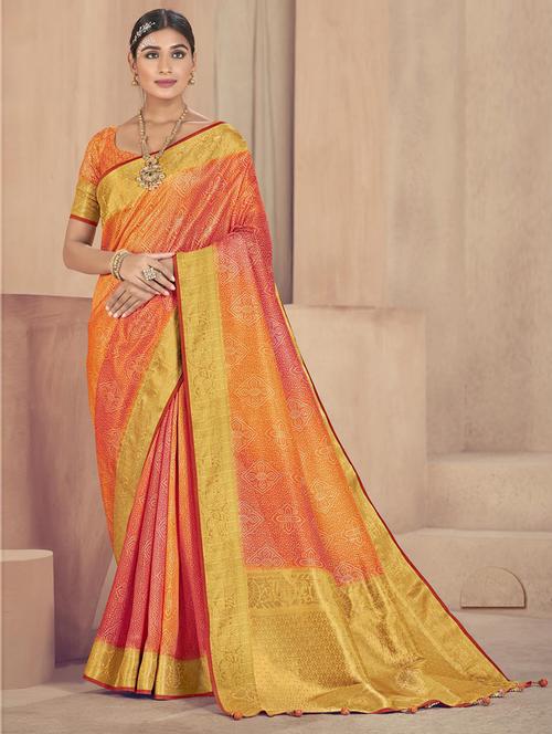 self design woven saree with blouse - 19504736 - Very Small Image - 1