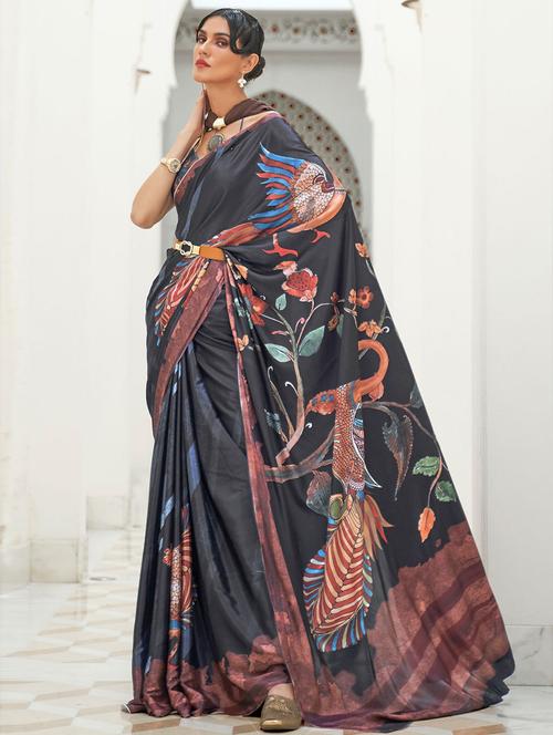 conversational printed saree - 19505008 - Very Small Image - 1