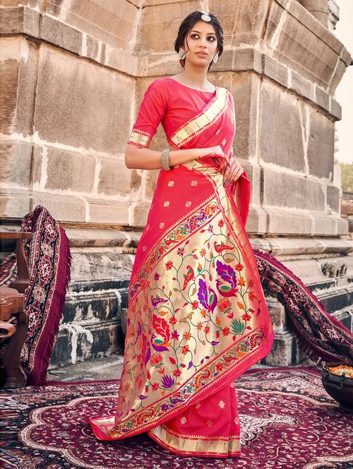 self design woven saree - 19505041 - Very Small Image - 1