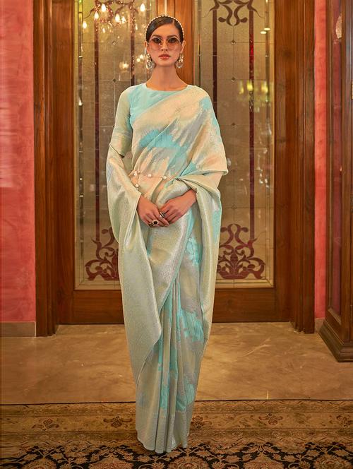 zari work kanjivaram saree with blouse - 19505178 - Very Small Image - 1