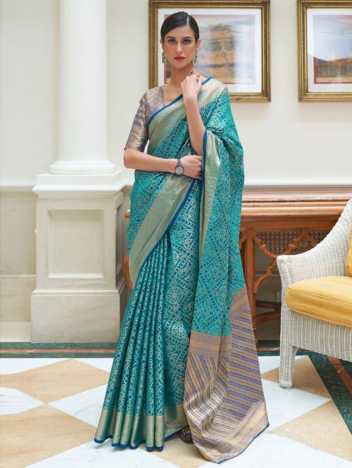 zari work woven saree - 19505188 - Very Small Image - 1