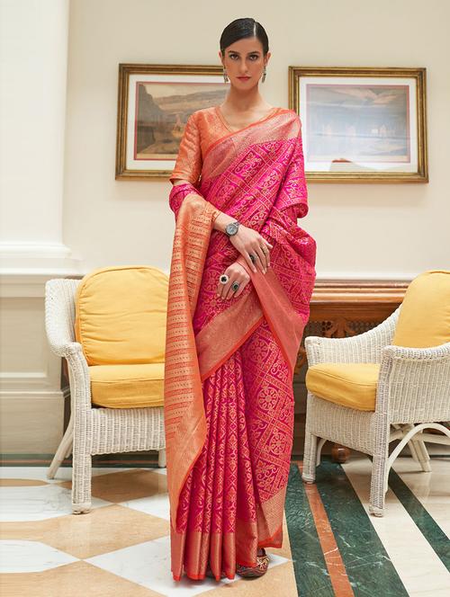 zari work woven saree - 19505189 - Very Small Image - 1