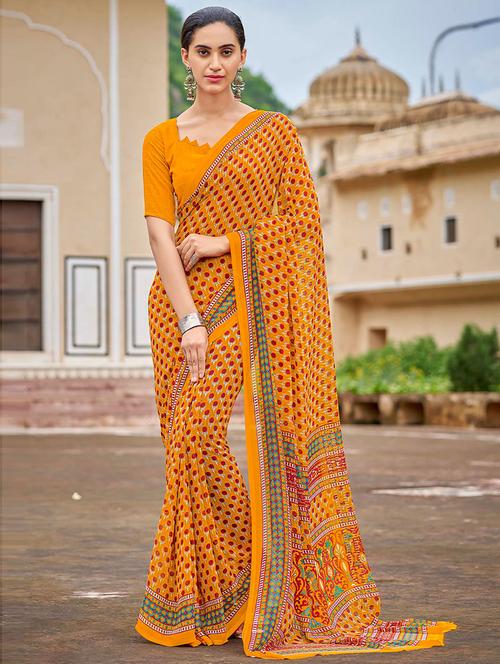 self -design printed saree - 19505237 - Very Small Image - 1
