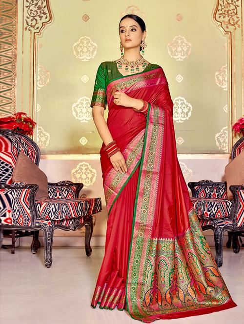 zari work paithani saree - 19505372 - Very Small Image - 1