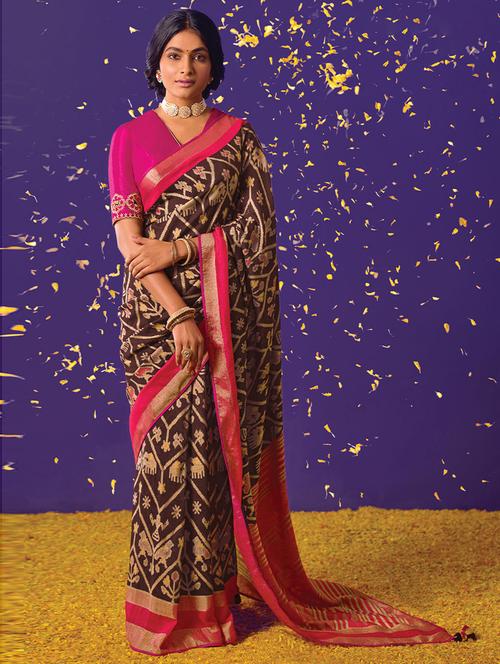zari work paithani saree with blouse - 19505678 - Very Small Image - 1