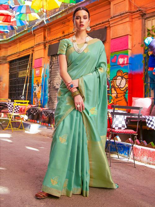 solid woven saree - 19505783 - Very Small Image - 1