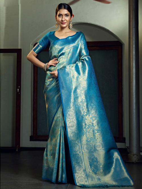 self design kanjivaram saree - 19505874 - Very Small Image - 1
