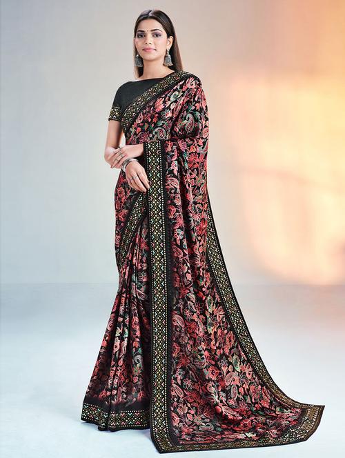 kalamkari printed saree with blouse - 19506049 - Very Small Image - 1