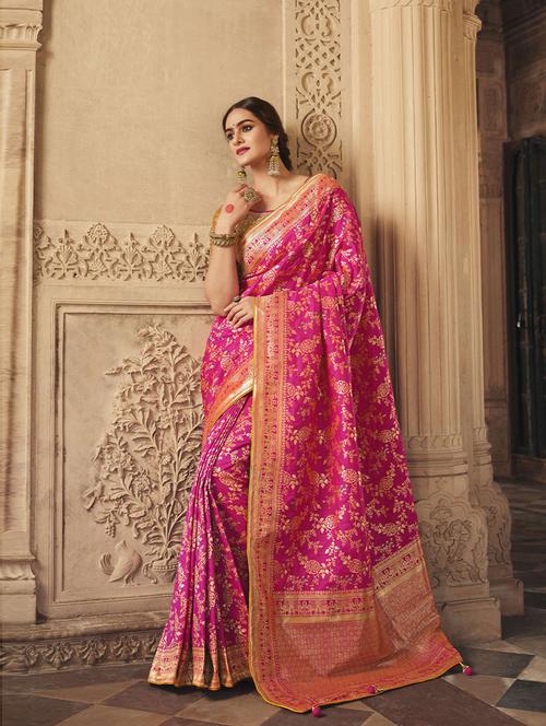 art silk woven saree - 19507141 - Very Small Image - 1