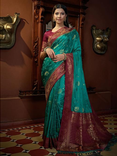 kanjivaram silk saree - 19507149 - Very Small Image - 1