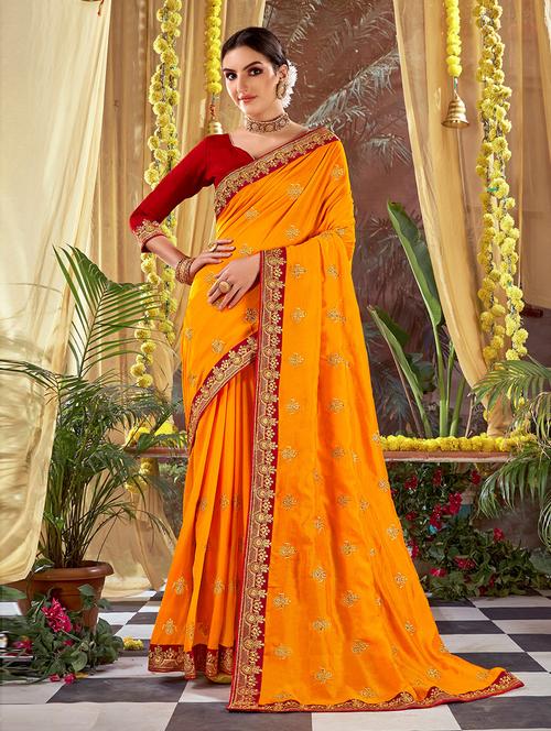 art silk woven saree with blouse - 19507257 - Very Small Image - 1