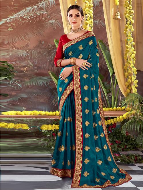 art silk woven saree with blouse - 19507259 - Very Small Image - 1