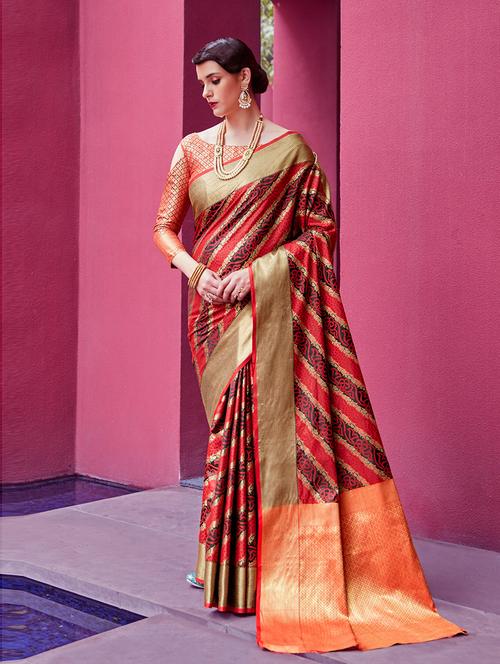 kanjivaram silk saree with blouse - 19507269 - Very Small Image - 1