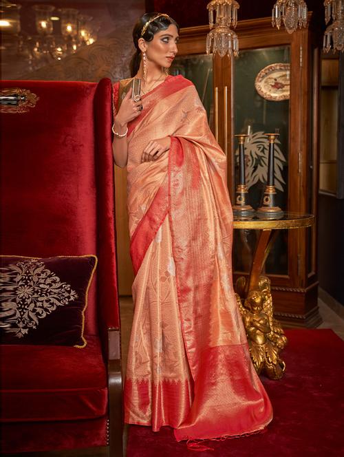 art silk woven saree with blouse - 19507305 - Very Small Image - 1