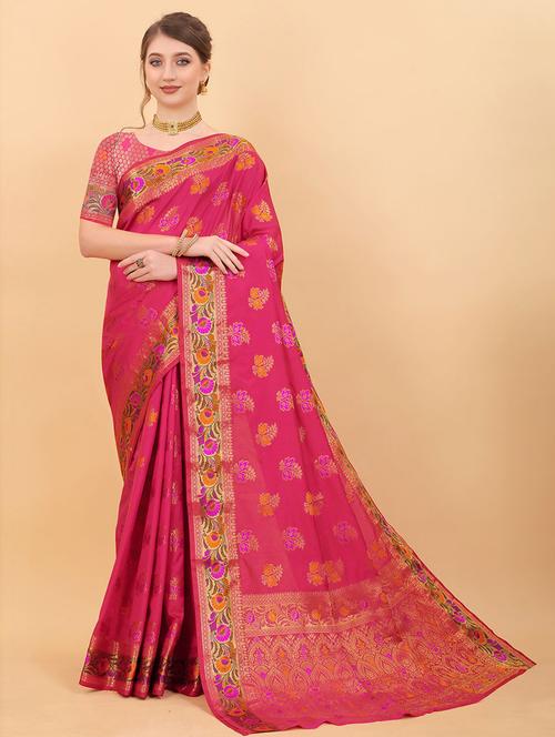 art silk woven saree - 19507324 - Very Small Image - 1