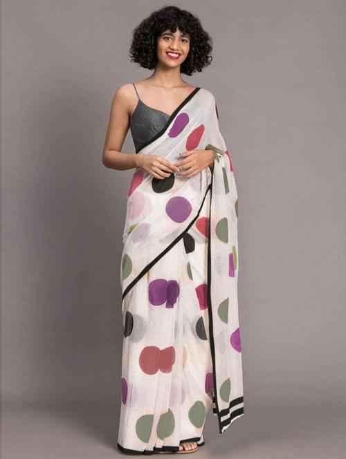 georgette printed saree - 19507341 - Very Small Image - 1