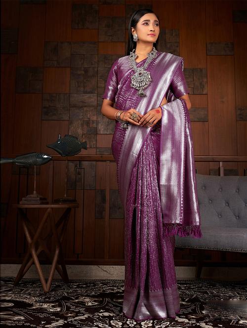 zari work kanjivaram saree - 19507401 - Very Small Image - 1