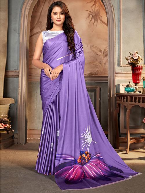 floral printed saree - 19507432 - Very Small Image - 1