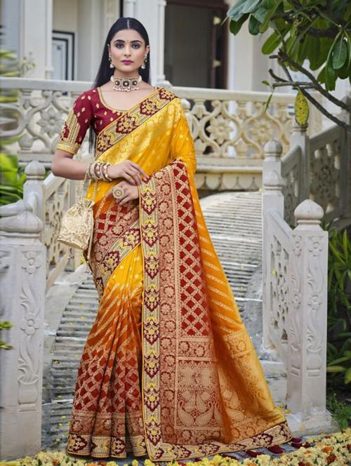 ombre banarasi saree - 19507579 - Very Small Image - 1