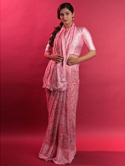 floral printed saree - 19507722 - Very Small Image - 1