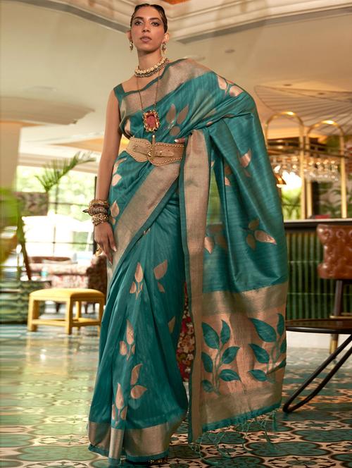 banarasi art silk saree with blouse - 19507823 - Very Small Image - 1