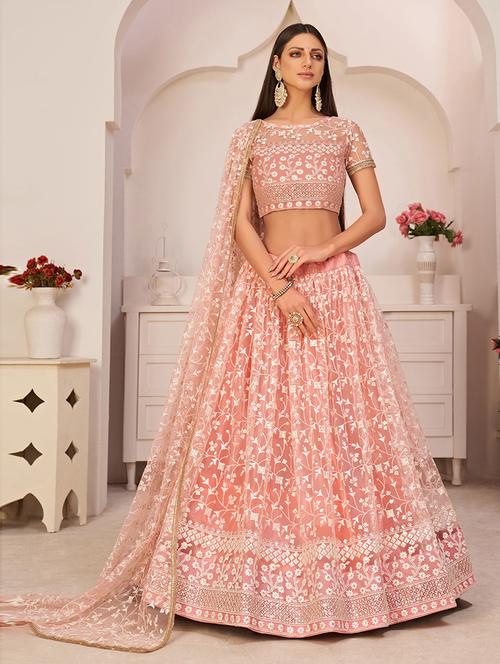 embroidered lehenga choli with dupatta set - 19508149 - Very Small Image - 1