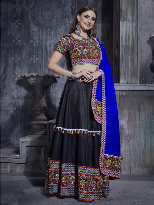 embroidered lehenga choli with dupatta set - 19508154 - Very Small Image - 1