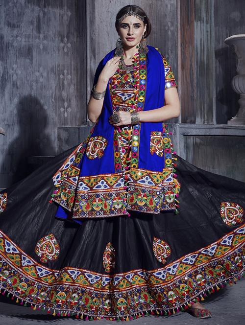 embroidered lehenga choli with dupatta set - 19508162 - Very Small Image - 1