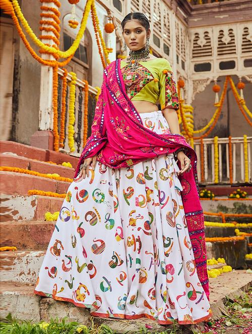 self design unstitched lehenga - 19508173 - Very Small Image - 1