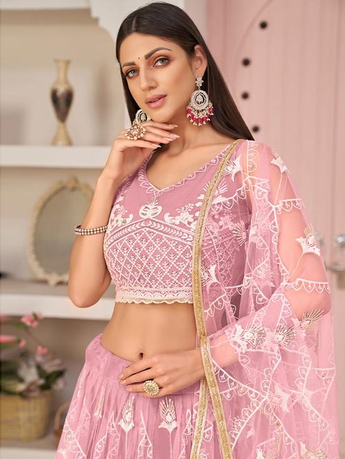 embroidered lehenga choli with dupatta set - 19508197 - Very Small Image - 1