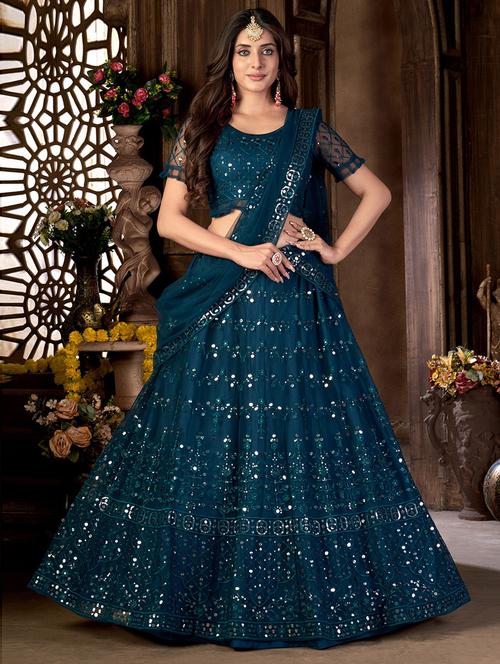 embroidered lehenga choli with dupatta set - 19508209 - Very Small Image - 1