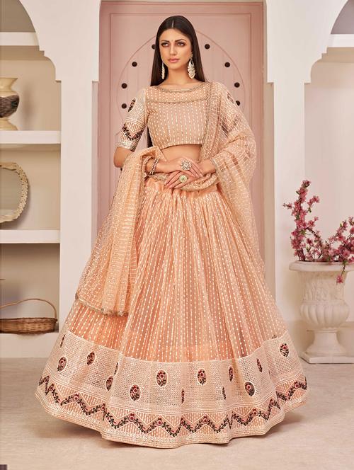 embroidered lehenga choli with dupatta set - 19508216 - Very Small Image - 1